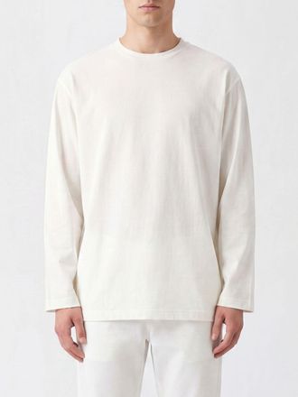 Yohji Yamamoto Long-Sleeved Cotton T-Shirt with Crew Neck and Regular Shoulders