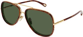 Chlo&eacute; CH0382S 003 Womens Sunglasses Gold Size 60