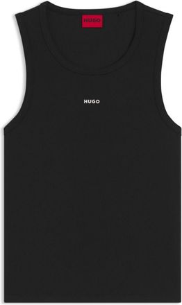 HUGO BOSS Contrast-logo slim-fit tank top in stretch cotton