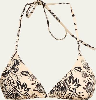 Ulla Johnson Maya Floral String Bikini Top