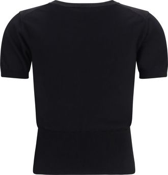 Vivienne Westwood Womens Bea Top Black Cotton Cashmere Tops