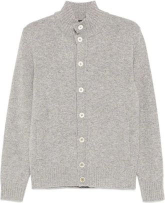 Zanone Truien & Vesten, Heren, Grijs, S, Wol, Grijze Gebreide Aw 25 Stijlvolle Vest