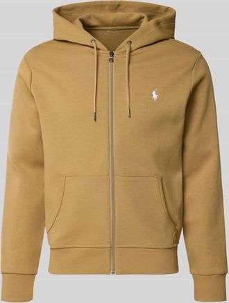 Polo Ralph Lauren Regular Fit Sweatjacke aus Baumwoll-Mix in Hellbraun, Gr&ouml;&szlig;e XXL