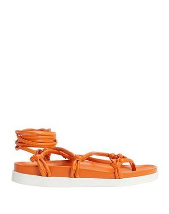 8 by YOOX LEATHER LACE-UP FLAT TOE-POST SANDALS