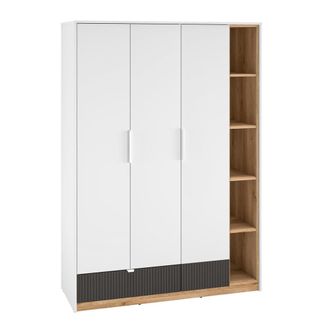 Petits Meubles Armario 3 puertas 1 caj&oacute;n fachada de mdf blanco