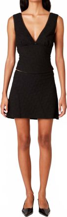 Nia Lace Detail Mini Skirt In Black