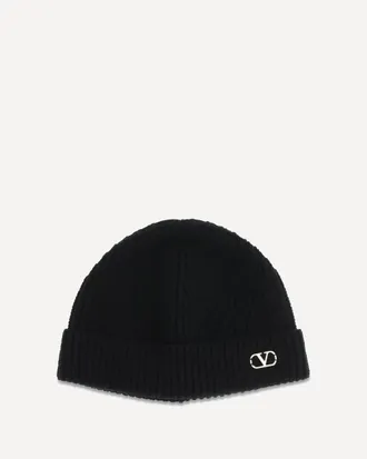 Valentino Garavani VLogo Beanie in cashmere Male UNI