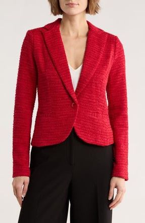 Amanda + Chelsea Boucl&eacute; Tweed Knit Blazer in Red at Nordstrom Rack, Size X-Large