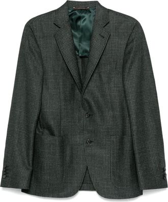Canali Blazer con motivo pied-de-poule - Verde