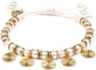 Deepa Gurnani Aviva Beaded Charm Bracelet in Ivory at Nordstrom Rack