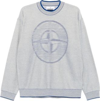 Stone Island Maglione con motivo Compass - Blu