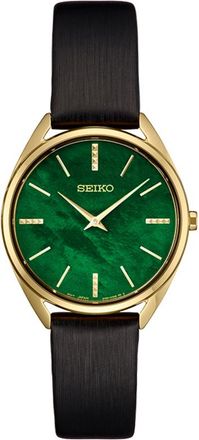 Seiko Essentials Quartz Green Dial Ladies Watch SWR080