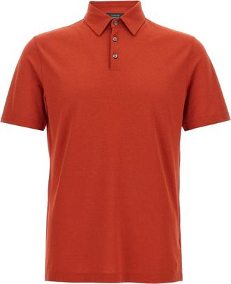 Zanone Ice Cotton Polo Shirt - Heren - Polos - Oranje - 2XL - Katoen - Tops