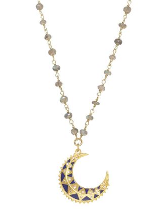 Rachel Reinhardt Jewelry 14K Vermeil Labradorite Wrap Necklace