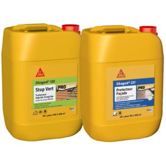 Sika Pack trattamento e protezione - Sikagard-120 Stop Vert 20L - Sikagard-221 Protettore di facciata 20L