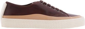 Ferragamo Storm Leather Low-Top Sneakers, Size 10