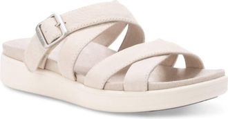 Eastland Womens Machias Buckle Slide In Ivory