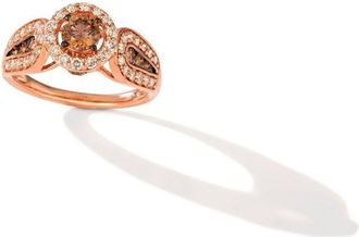 Le Vian Ladies Chocolate Diamonds Rings set in 14K Strawberry Gold