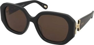 Chlo&eacute; Sunglasses - female - Chlo&eacute; - Sunglasses - Black - 56 MM - Accessories
