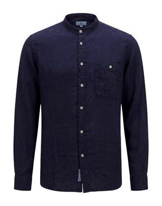 Woolrich BAND COLLAR LINEN SHIRT