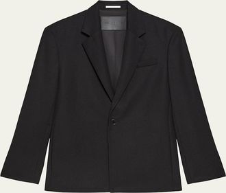 Helmut Lang Mens Wool Gabardine Relaxed-Fit Blazer