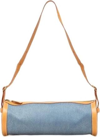 Hermès Pre-owned Shoulder Bags, female, Blue, Size: ONE SIZE Pre-owned Denim Shoulder Bag