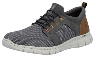 Rieker Slip-On Sneaker RIEKER, Herren, Gr. 40, grau (grau, braun), Lederimitat, Textil, Schuhe Slip-On Sneaker, Schlupfschuh, Halbschuh, Freizeitschuh mit Gu