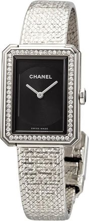 Chanel Boy-Friend Black Dial Ladies Watch H4877