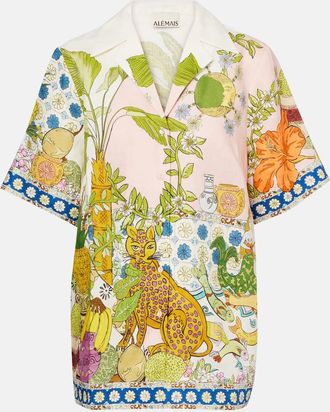 Alemais Alémais Camicia Hazel in lino con stampa