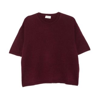 Soft Goat Brushed Short Sleeve - Dames - Truien - Rood - Maat: XS Wol