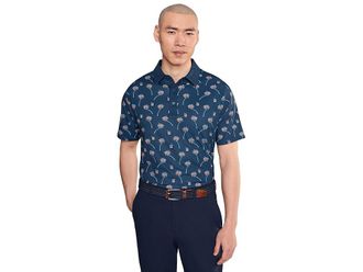 Callaway Ombre Tropical Print Polo Mens Clothing Peacoat : 2XL, Elastane/Polyester