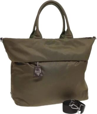 Prada Pre-owned Vintage Nylon Tote Bag - Dames - Vintage Shopper - Groen - ONE Size - Nylon - Vintage