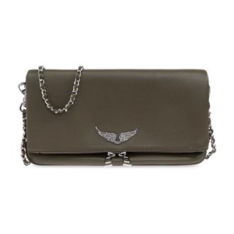 Zadig&Voltaire Rock Shoulder Bag - Dames - Clutches - Groen - ONE Size - Katoen - Tassen
