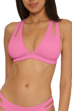 BECCA by Rebecca Virtue Color Code Bikini Top in Pinkie at Nordstrom, Size Medium