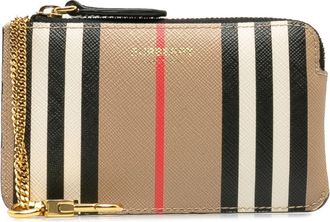 Burberry Beige Multi-Color Pvc Leather Coin Purse/Coin Case (Pre-Owned)