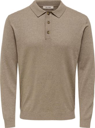 Only & Sons Polokragenpullover »ONSLOUI REG 12 LS MEL POLO KNIT«