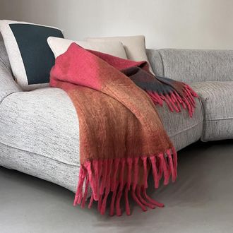 Malagoon Manta reciclada zapoteca rosa suave 125x150