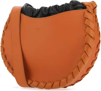 Chlo&eacute; Womens Mate Crossbody Bag Orange Calf