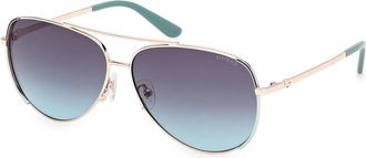 Guess GU00193 33W Womens Sunglasses Gold Size 62