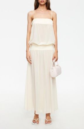 Lioness Gracia Sleeveless Chiffon Maxi Dress in Honey at Nordstrom, Size X-Large