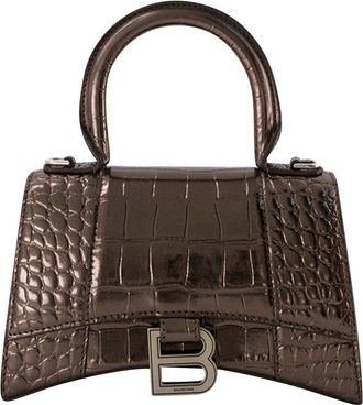 Balenciaga Metallic Calfskin Leather Hourglass Xs Bag, Never Carried (Authentic Pre-Loved)