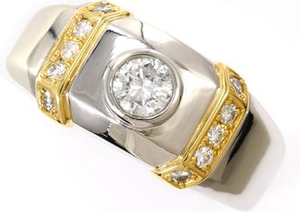 C&A Platinum Yellow Gold Yellow Gold (18K) Platinum 900 Band Ring (Pre-Owned)