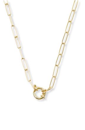 Argento Vivo Knife Edge Paper Clip Chain Necklace in Gold at Nordstrom
