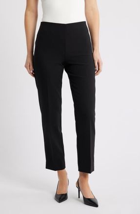 Anne Klein Hollywood Waist Ankle Pull-On Pants in Anne Black at Nordstrom, Size Large