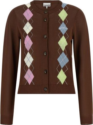 Ganni Donna, Maglie, Marrone, S, new