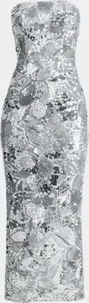 Helsi Leslie Strapless Sequin Column Gown