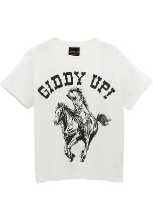 Wrangler T-Shirt WRANGLER WRANGLER T-Shirt Giddy Up, Damen, Gr. S, wei&szlig;, Shirts T-Shirt