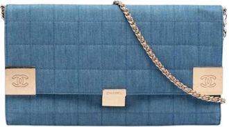 Chanel Borsa a spalla Chanel Pre-owned in denim trapuntato - - Pre-owned - Donna - Blu - ONE SIZE