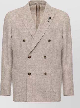 Lardini virgin wool double-breasted blazer
