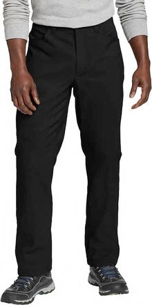 Eddie Bauer Flat Front Wrinkle Free Relaxed Fit Pants In Black